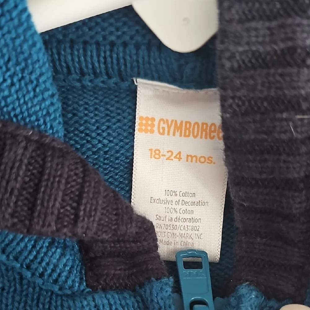 Gymboree Vintage Teal Hoodie with‎ Snowman Design